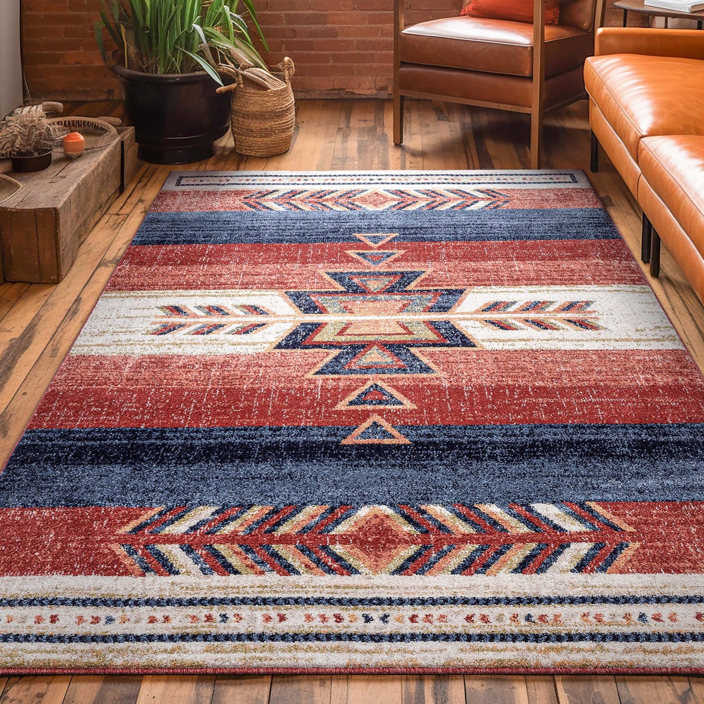 Well Woven Dustin Crimson Southwestern Medallion Area Rug 8x10 (7'10in x 10'6in)