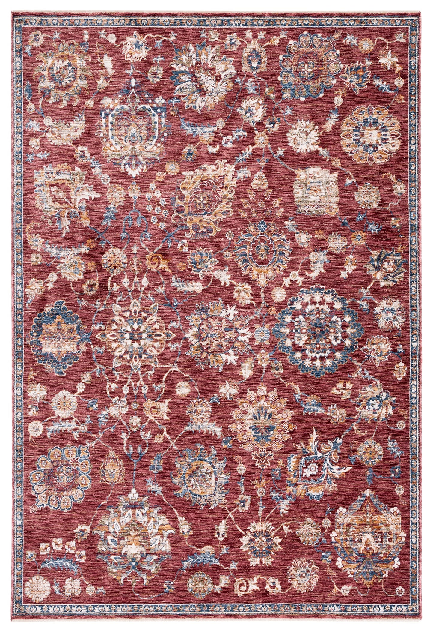 SAFAVIEH Heirloom Collection Area Rug - 5'3" x 7'6", Rust & Ivory, Traditional Oriental Design, Non-Shedding & Easy Care, Ideal for High Traffic Areas in Living Room, Bedroom (HRL718P)