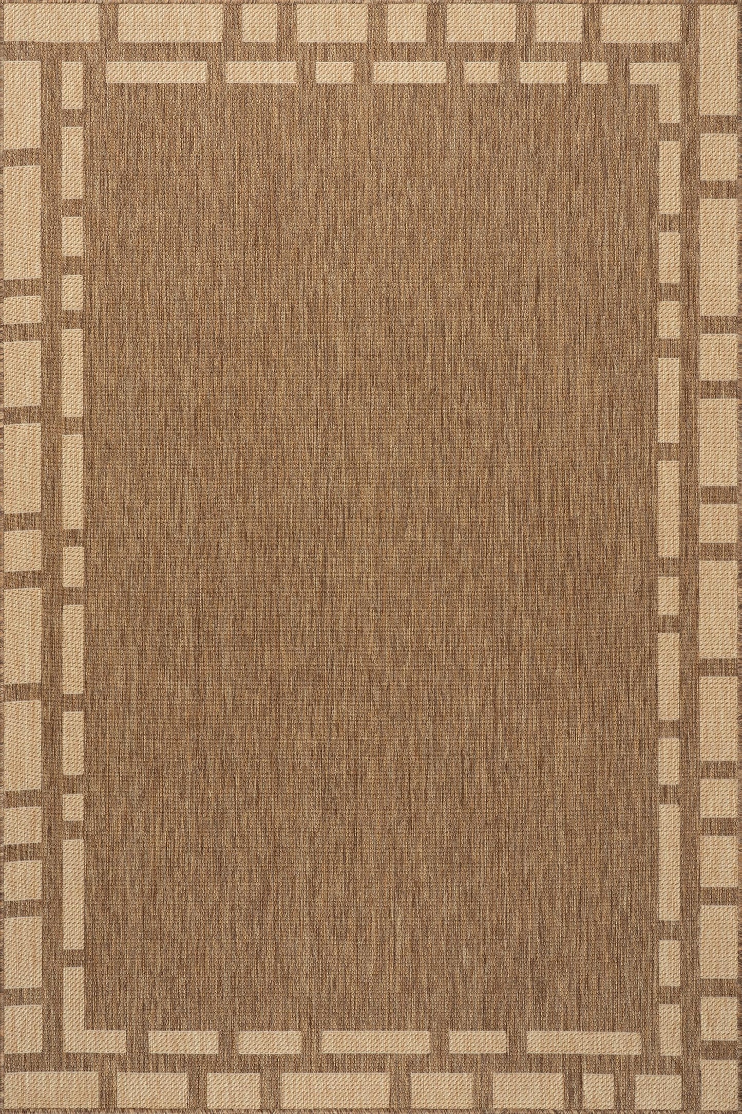 Nuloom Bellia Bordered 4' x 6' Indoor/Outdoor Area Rug for Living Room Patio Deck Front Porch, Light Brown