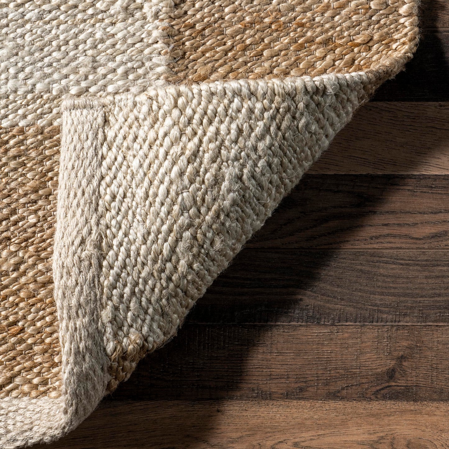 Nuloom Christana Ivory, 6' x 9', Handmade, Jute & Cotton, Soft and Textured, High Traffic, Stain Resistant, Easy Clean, Durable Area Rug for Bedroom, Living Room, Dining Space, Den, Foyer