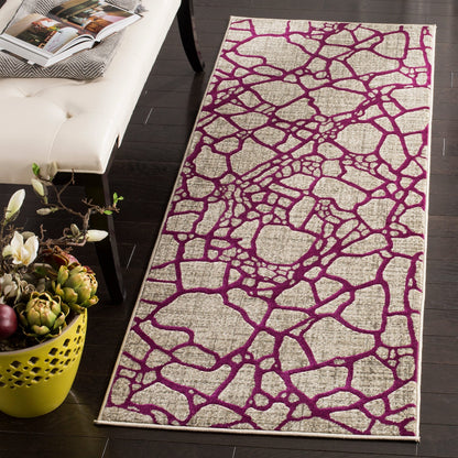 SAFAVIEH Porcello Collection Area Rug - 8'2" x 11', Light Grey & Green, Modern Abstract Design, Non-Shedding & Easy Care, Ideal for High Traffic Areas in Living Room, Bedroom (PRL7737G)