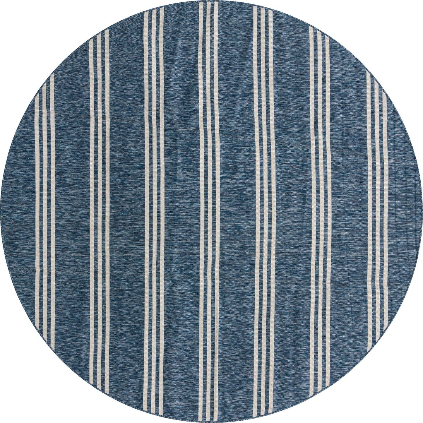 Unique Loom Jill Zarin Outdoor Collection Area Rug - Anguilla (10' 8'' Round, Blue/ Ivory)