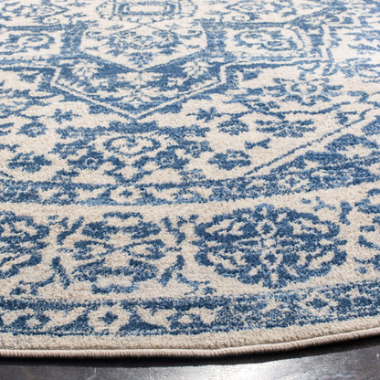 SAFAVIEH Brentwood Collection Area Rug - 8' x 10', Navy & Light Grey, Medallion Distressed Design, Non-Shedding & Easy Care, Ideal for High Traffic Areas in Living Room, Bedroom (BNT832M)
