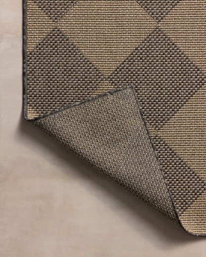 Loloi Chris Loves Julia Providence Collection PRC-04 Graphite/Sand 6'-3" x 9'-2", .12" Pile Height, Indoor/Outdoor Area Rug