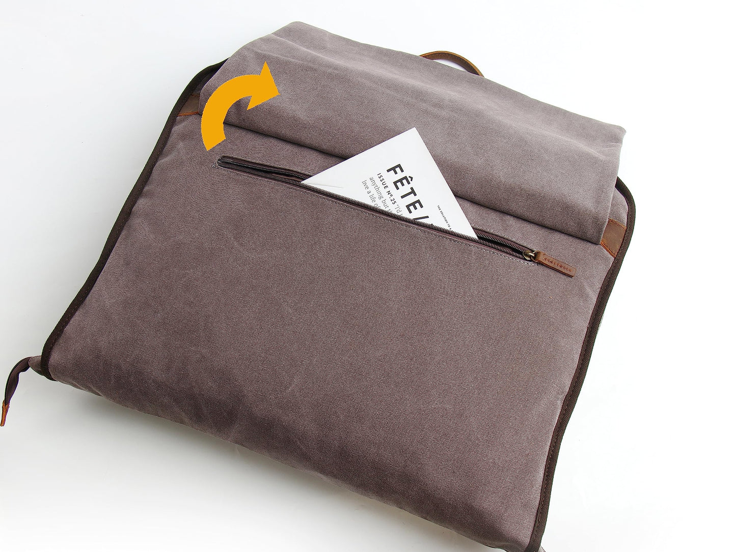 TRITOUR Garment Bags for Travel Leather canvas Suit Bag with Extended Design Computer Compartment