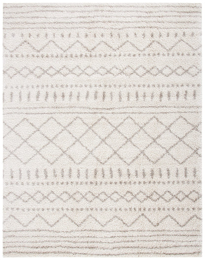 SAFAVIEH Area Rug 10x14 - Arizona Shag Collection - Large - Ivory & Beige, Moroccan Boho Design, Non-Shedding & Easy to Clean, Ideal for Living Room, Bedroom, Dining Space (ASG741A)