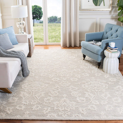 SAFAVIEH Glamour Collection 8' x 10' Beige/Ivory GLM651B Handmade Premium Wool Area Rug
