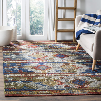 SAFAVIEH Canyon Collection Area Rug - 5' x 8', Multi, Handmade Boho Southwestern Tribal Wool, Ideal for High Traffic Areas in Living Room, Bedroom (CNY108D)