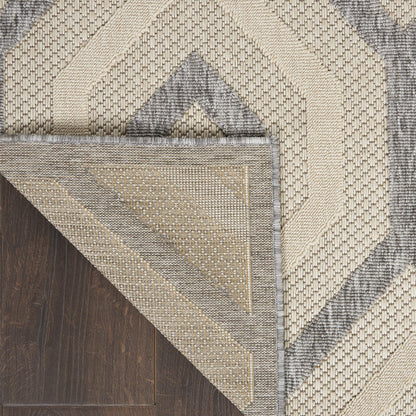 Nourison Home Palamos Cream 5'3" x 7'3" Area Rug - Easy Clean, Non Shedding, Bed Room, Living Room, Dining Room, Kitchen (5' x 7')