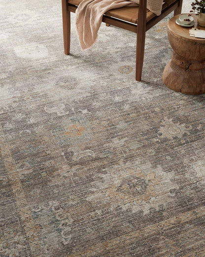 Loloi Magnolia Home by Joanna Gaines Millie Collection MIE-05 Stone/Natural 7'-10" x 10', .25" Pile Height, Area Rug