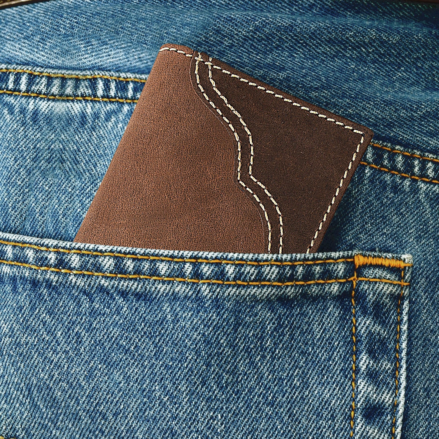 Wrangler Men's Bifold Wallet with Money Clip & ID Window, RFID Blocking, Genuine Leather, Minimalist, Gift for Him