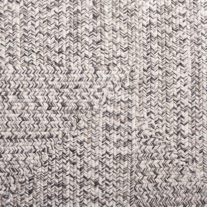 SAFAVIEH Washable Rug Outdoor Braided Collection - 5' x 8', Grey & Ivory, Handmade & Reversible, Non-Shedding & Easy to Clean, Ideal for Patio, Backyard, Mudroom (BRA201F)