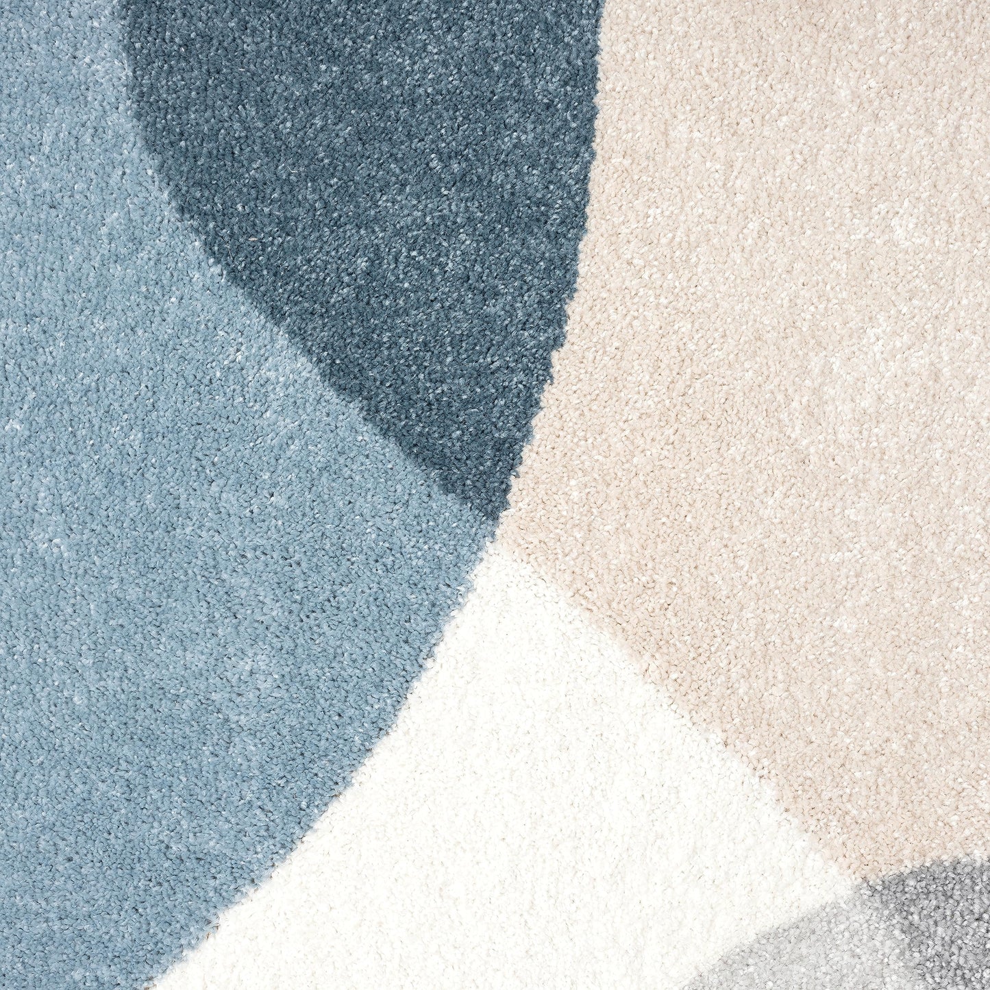 Abani Deco Collection Area Rug - Cream/Blue Mid-Century Design - 4' x 6' - Easy to Clean - Durable for Kids and Pets - Non-Shedding - Medium Pile - Soft Feel - for Living Room, Bedroom & Office