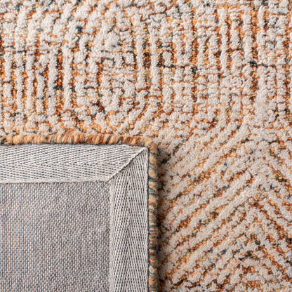 SAFAVIEH Abstract Collection Accent Rug - 3' x 5', Ivory & Rust, Handmade Wool, Ideal for High Traffic Areas in Entryway, Living Room, Bedroom (ABT340P)