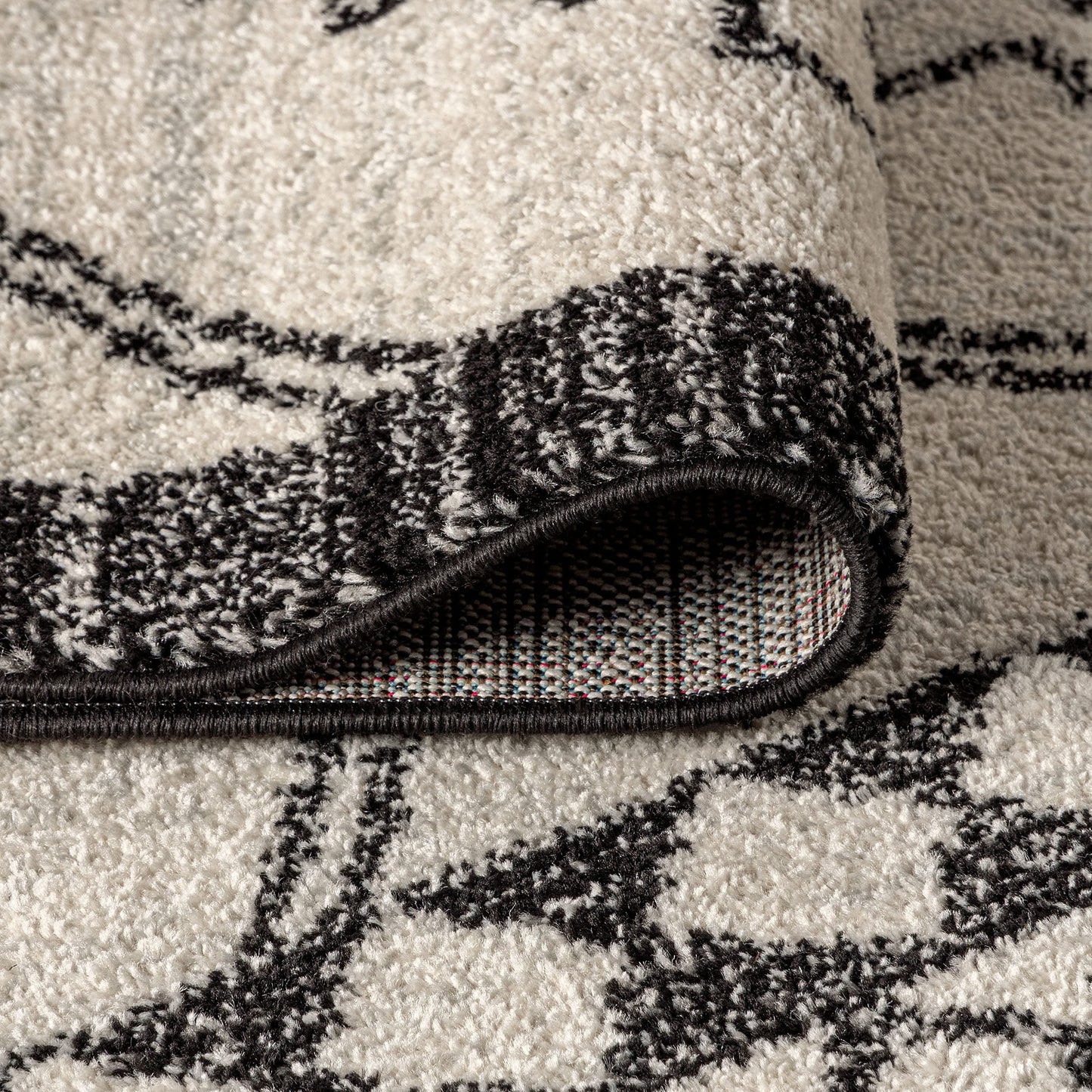 JONATHAN Y Amir Moroccan Beni Souk Cream/Black Indoor Area Rug, 8x10, Bohemian, Scandinavian, Easy-Cleaning for Living Room, Bedroom, Kitchen, Pet Friendly, Non-Shedding (MOH200A-8)