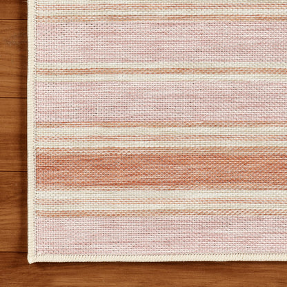 Laura Ashley Doreen Indoor Outdoor 8'x10' Area Rug Clementine Stripe Pink