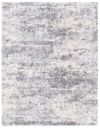 SAFAVIEH Area Rug 9x12 - Berber Shag Collection - Large - Grey Blue & Cream, Non-Shedding & Easy to Clean, Ideal for Living Room, Bedroom, Dining Space (BER219G)