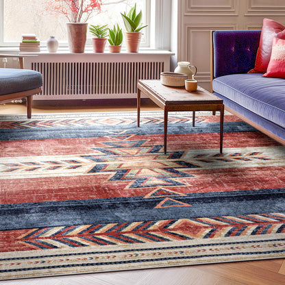 Well Woven Dustin Crimson Southwestern Medallion Area Rug 8x10 (7'10in x 10'6in)