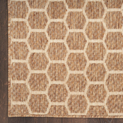 Nourison Home Reversible Indoor Outdoor Natural 8' x 10' Area Rug - Easy Clean, Non Shedding, Bed Room, Living Room, Dining Room, Kitchen (8' x 10')