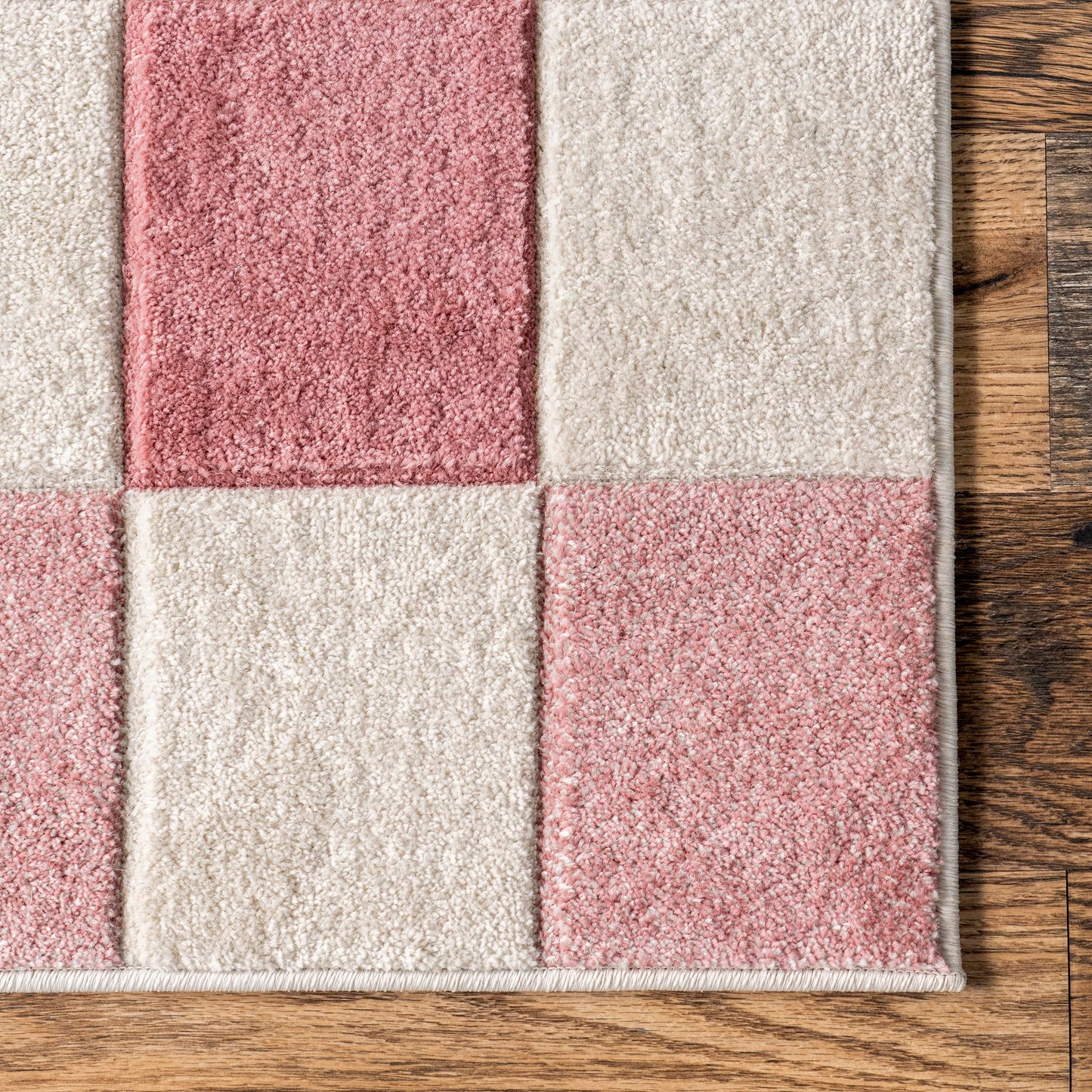 nuLOOM Aubrey Checkered Kids Area Rug, 4x6, Pink