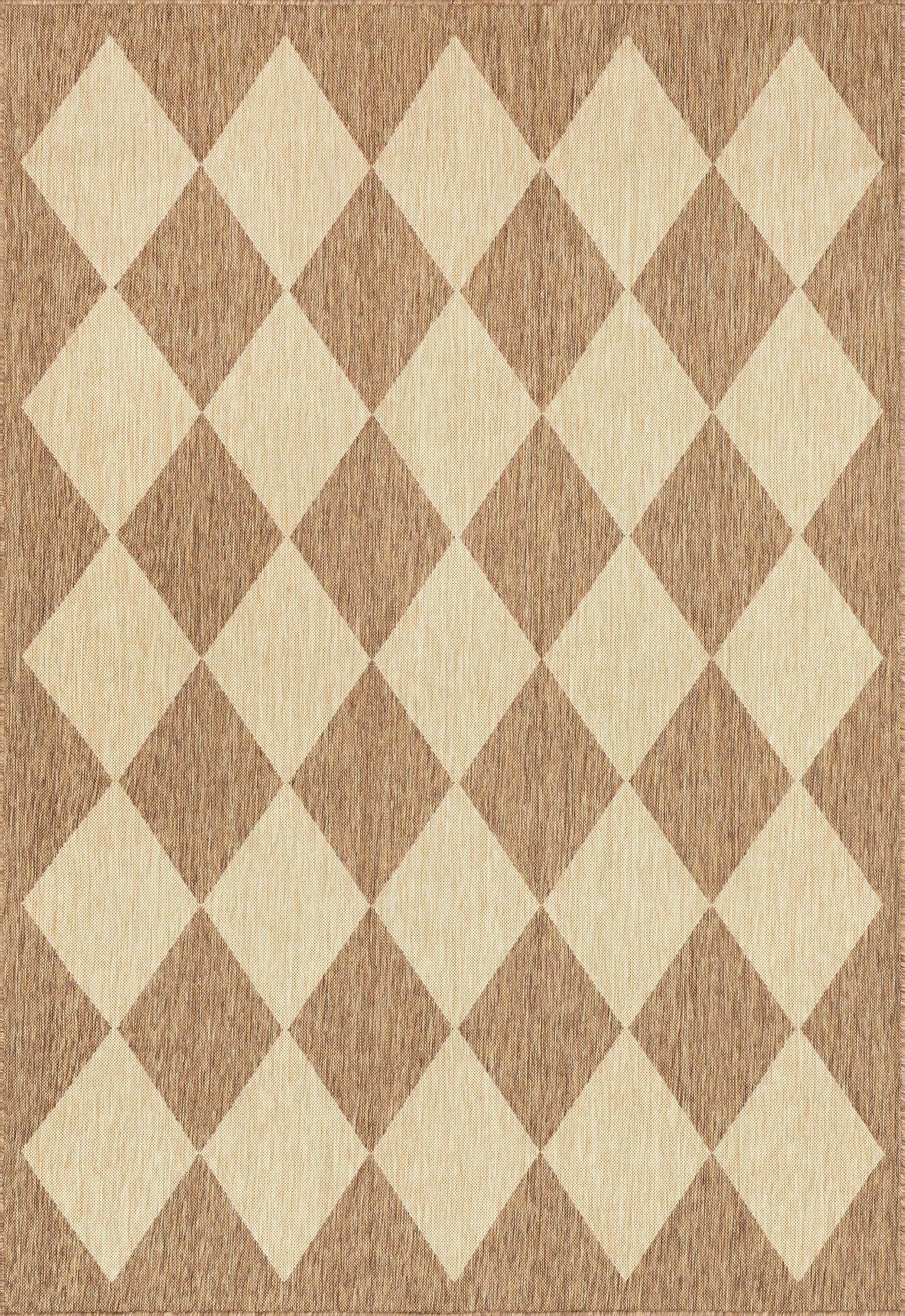 nuLOOM Outdoor Performance Collection Sabina Brown/Ivory, 5' x 8', Soft and Cozy, High Traffic, Stain Resistant, Easy Clean, Durable Area Rug for Indoor/Outdoor Patio, Deck, Porch, Garden, Courtyard