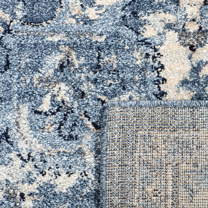 SAFAVIEH Charleston Collection Area Rug - 9' x 12', Navy & Creme, Oriental Distressed Design, Non-Shedding & Easy Care, Ideal for High Traffic Areas in Living Room, Bedroom (CHL411N)