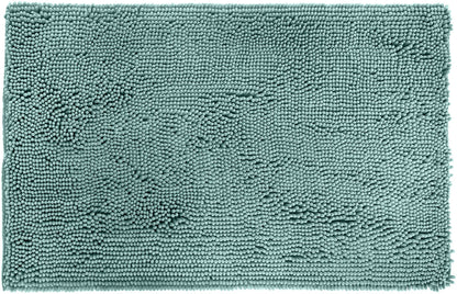 Amazon Basics Bathroom Rugs, Extra Soft Absorbent Shag Bath Rugs, Non-Slip Backing, Quick Drying, Machine Washable, Plush Comfort for Bathroom Floor, Tub and Shower, 21" x 34", Seafoam Green