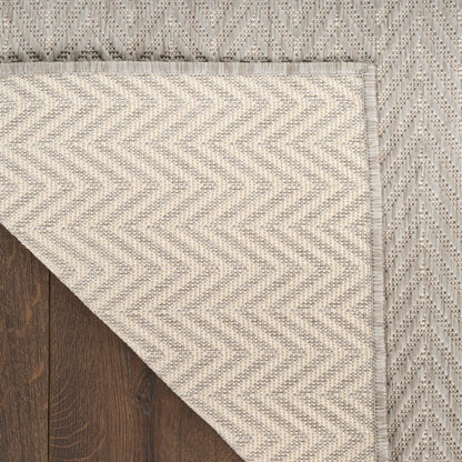 Nourison Home Horizon Indoor/Outdoor Grey 5' x 7' Area Rug - Easy Clean, Non Shedding, Bed Room, Living Room, Dining Room, Kitchen (5' x 7')