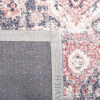 SAFAVIEH Classic Vintage Collection Accent Rug - 3' x 5', Red & Blue, Handmade Oriental Medallion Distressed, Ideal for High Traffic Areas in Entryway, Living Room, Bedroom (CLV203Q)