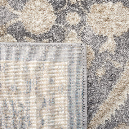 SAFAVIEH Sofia Collection Accent Rug - 4' x 5'7", Dark Grey & Beige, Tribal Distressed Oriental Design, Non-Shedding & Easy Care, Ideal for High Traffic Areas in Foyer, Living Room, Bedroom (SOF378F)