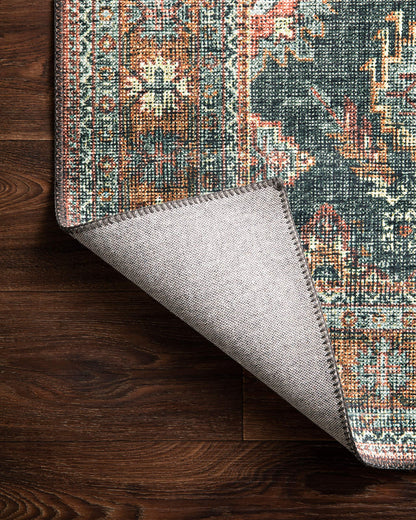 Loloi Skye Collection SKY-10 Sea/Rust 9'-0" x 12'-0" Area Rug