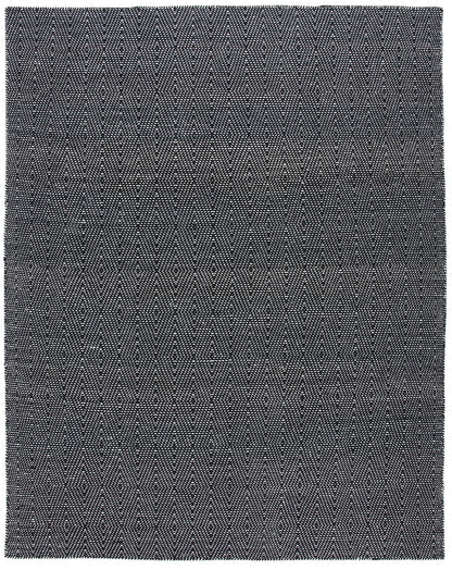 SAFAVIEH Area Rug 8x10 - Kilim Collection - Large - Black & Ivory, Flat Weave Wool Design, Ideal for Living Room, Bedroom, Office, Dining Space (KLM380Z)