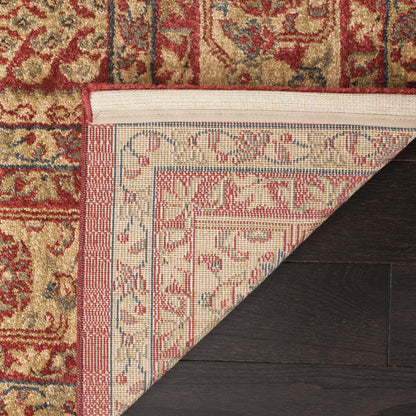 SAFAVIEH Mahal Collection Accent Rug - 3' x 5', Red & Natural, Traditional Oriental Design, Non-Shedding & Easy Care, Ideal for High Traffic Areas in Entryway, Living Room, Bedroom (MAH697A)