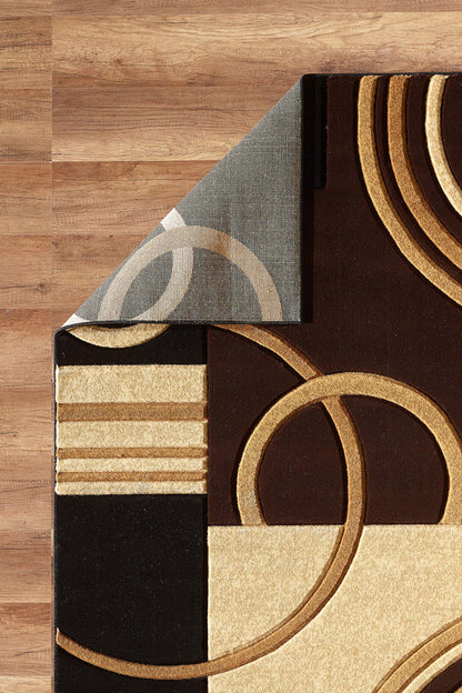 GLORY RUGS Area Rug Modern 8x10 Brown Soft Hand Carved Contemporary Floor Carpet with Premium Fluffy Texture for Indoor Living Dining Room and Bedroom Area