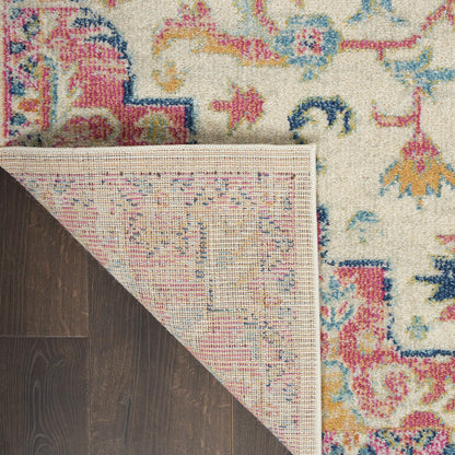 Nourison Home Passion Ivory Pink 5'3" x 7'3" Area Rug - Easy Clean, Non Shedding, Bed Room, Living Room, Dining Room, Kitchen (5' x 7')