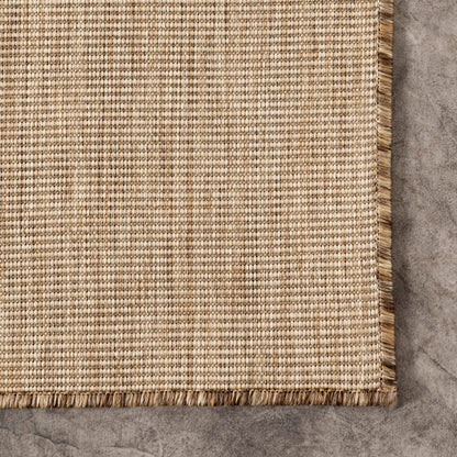 Nuloom Outdoor Performance Collection Nakia Brown/Ivory, 8' x 10', Soft and Cozy, High Traffic, Stain Resistant, Easy Clean, Durable Area Rug for Indoor/Outdoor Patio, Deck, Porch, Garden, Courtyard