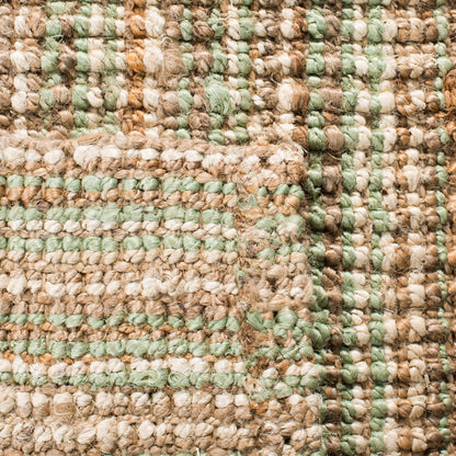 SAFAVIEH Area Rug 4x6 - Natural Fiber Collection - Sage & Natural Brown, Handmade Jute, Farmhouse Style, Chunky Textured Thick Pile (NF447S)