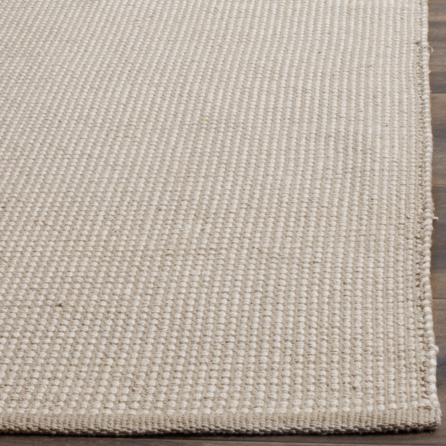 SAFAVIEH Area Rug 8x10 - Montauk Collection - Large - Ivory & Grey, Handmade Flat Weave Cotton, Boho Farmhouse Design, Ideal for Living Room, Bedroom, Office, Dining Space (MTK345A)