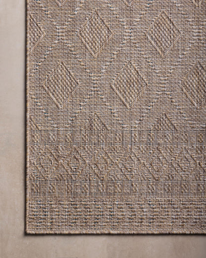 Loloi Amber Lewis Topanga Collection TOP-06 Natural/Mist 5'-3" x 7'-6" Indoor/Outdoor Area Rug