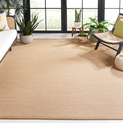 SAFAVIEH Area Rug 11x15 - Natural Fiber Collection - Large - Maize & Linen Color, Sisal, Woven Design with Border (NF141B)
