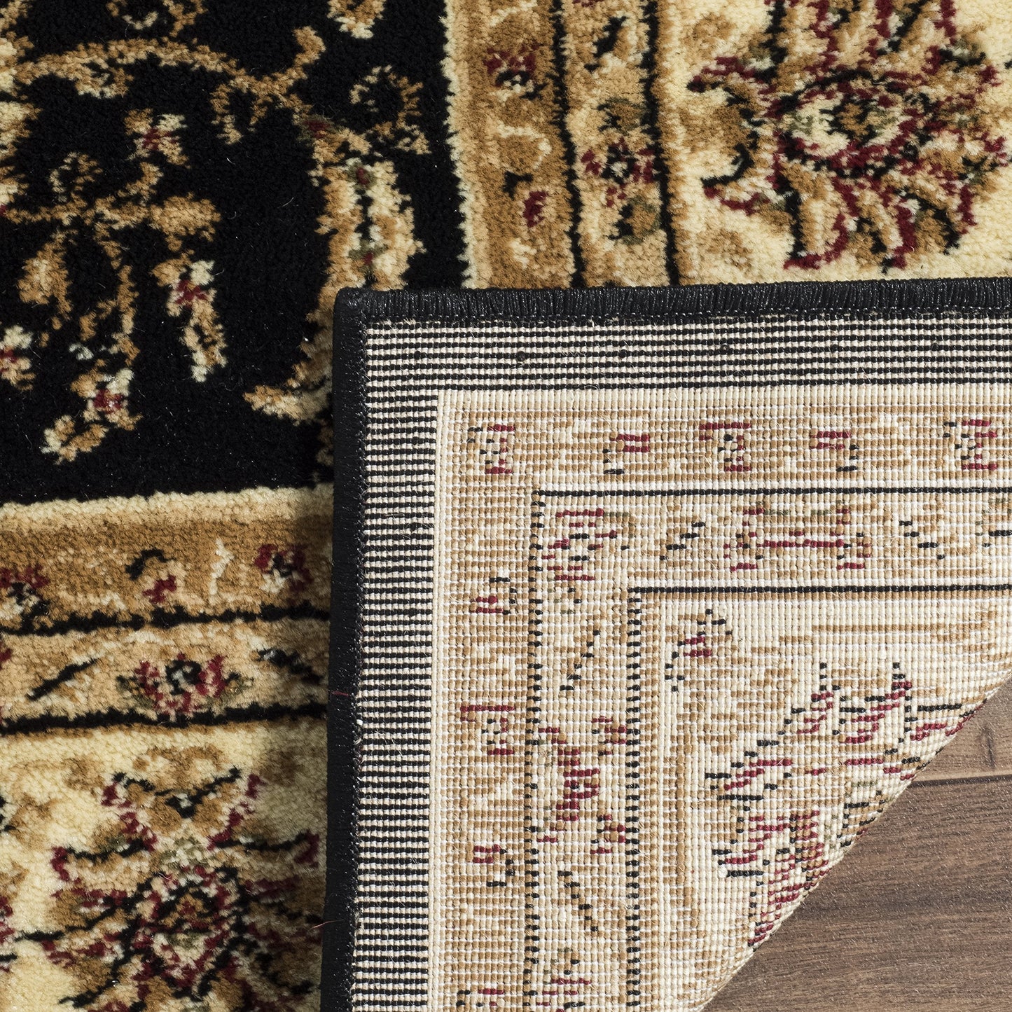 SAFAVIEH Lyndhurst Collection Runner Rug - 2'3" x 6', Black & Ivory, Traditional Oriental Design, Non-Shedding & Easy Care, Ideal for High Traffic Areas in Living Room, Bedroom (LNH219A)
