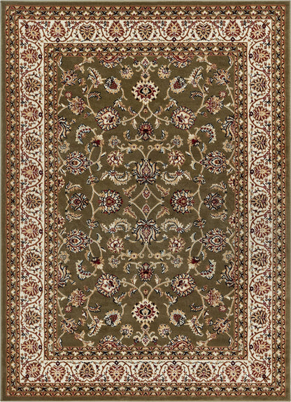 Well Woven Barclay Sarouk Green Traditional Area Rug 5'3" X 7'3"