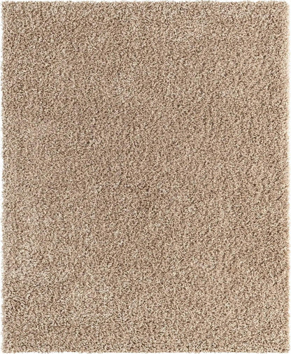 Unique Loom Solid Shag Collection Area Rug (7' 10" x 10' Rectangle, Taupe)