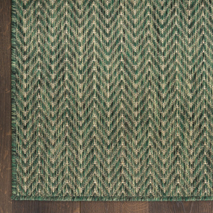 Nourison Home Horizon Indoor/Outdoor Green 6' x 9' Area Rug - Easy Clean, Non Shedding, Bed Room, Living Room, Dining Room, Kitchen (6' x 9')