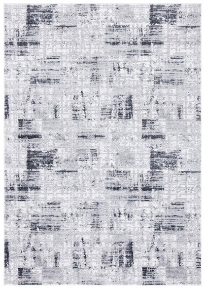 SAFAVIEH Amelia Collection Accent Rug - 4' x 6', Grey & Charcoal, Modern Abstract Distressed Design, Non-Shedding & Easy Care, Ideal for High Traffic Areas in Entryway, Living Room, Bedroom (ALA786F)