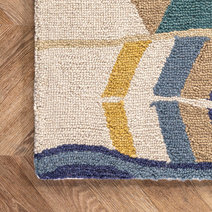 nuLOOM Ofelia Hand Tufted Wool Runner Rug , 2' 6" x 12', Multi, Rectangular, 0.45" Thick