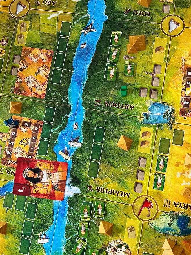 Amun Re by Alley Cat Games | Strategy Board Game | Ages 12+ | 2-5 Players | Classic Auction &amp Pyramid Building Game with Expansions Egyptian Theme &amp Province Bidding