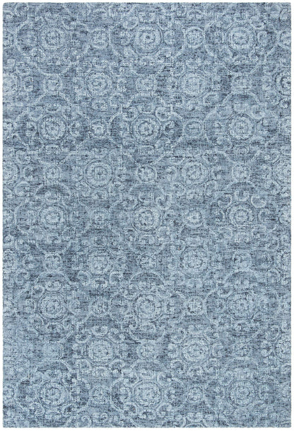 SAFAVIEH Abstract Collection Area Rug - 6' x 9', Blue, Handmade Wool, Ideal for High Traffic Areas in Living Room, Bedroom (ABT207A)
