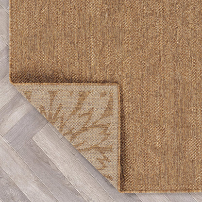 Rugshop Floral Indoor Outdoor Flat Woven Area Rug,Natural Jute-Style,Easy-Care Patio Rug for Backyard Porch Deck Balcony, 5' x 7' Natural/Jute