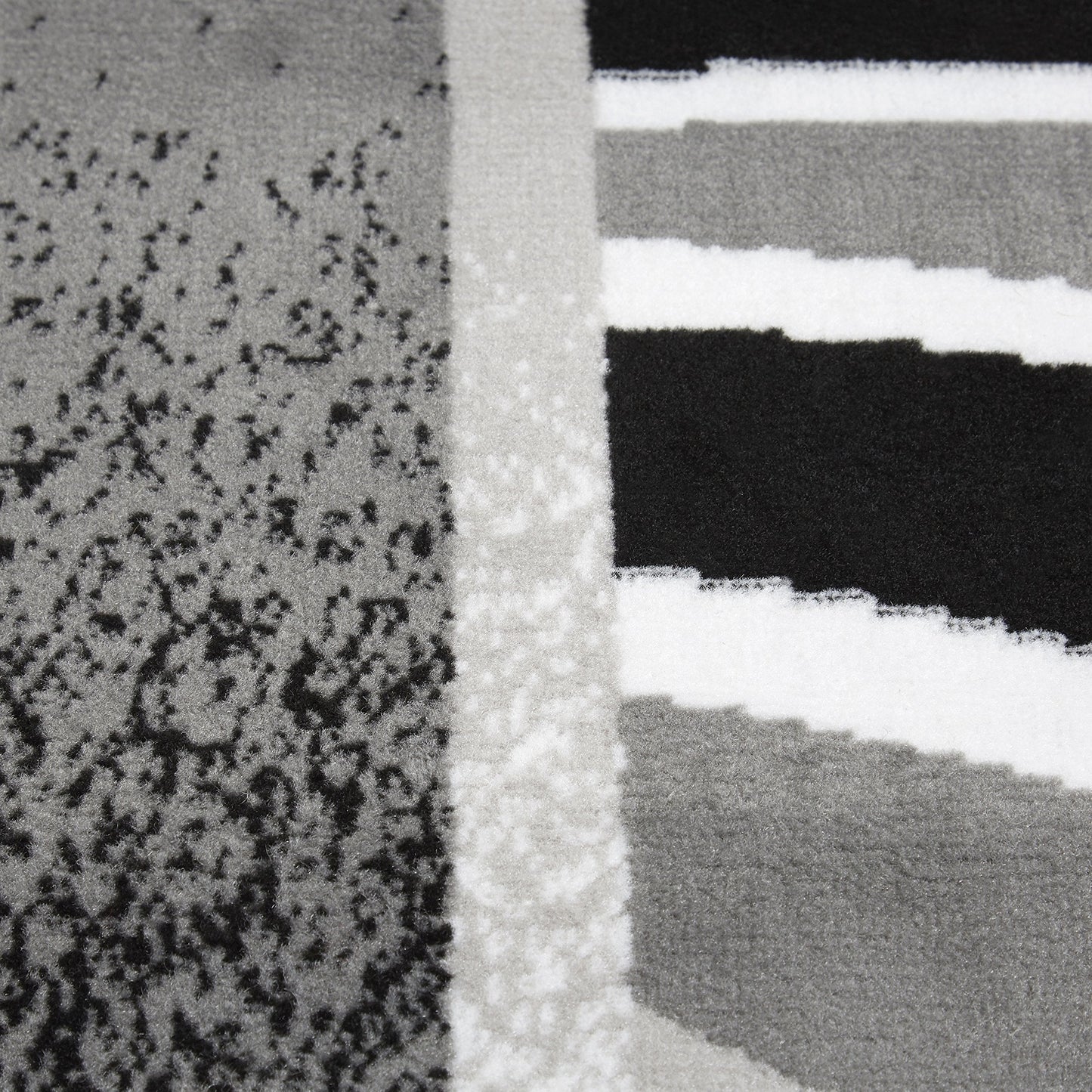Home Dynamix Lyndhurst Rotana Modern Area Rug, Contemporary Black/Gray 5'2"x7'4", 5'2"x7'4" Rectangle